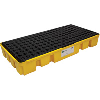 Palette &agrave; profil bas pour contr&ocirc;le des d&eacute;versements, Capacit&eacute; de d&eacute;versement 25.5 gal. US, 49" x 24" x 6,5" - Enpac 5117-YE