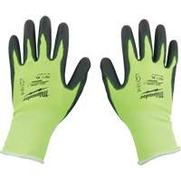 High Visibility Dipped Gloves, Small, 15 Gauge, Polyurethane Coated, ASTM ANSI Level A1 - Milwaukee 48-73-8910