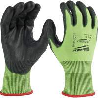 High Visibility Dipped Gloves, Large, 15 Gauge, Polyurethane Coated, ASTM ANSI Level A5 - Milwaukee 48-73-8952