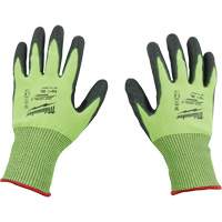 High Visibility Dipped Gloves, Large, 15 Gauge, Polyurethane Coated, ASTM ANSI Level A5 - Milwaukee 48-73-8952