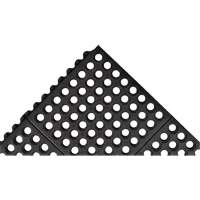 Tapis antifatigue &agrave; imbrication Cushion-Ease 550, &agrave; fentes, 3' x 3' x 3/4", Noir, Caoutchouc - Notrax 550S0033BL
