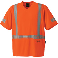 6900 CoolPass&reg; UV Protection Safety T-Shirt, Medium, High Visibility Orange - Pioneer V1052150-M