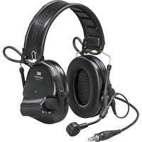Casque VI NIB avec fils de sortie unique et rail arc Peltor ComTac, Style Bandeau, 23 dB - 3M MT20H682FB-47N SV
