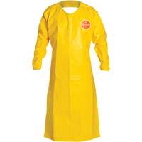 Tychem&reg; 2000 Extra-Long Long-Sleeved Apron, Polyethylene, 52" L x 28.5" W, Yellow - Dupont Personal Protection QC278BYL00001200