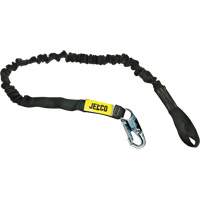 Arc Flash Shock Absorbing Lanyard, 6', Locking Snap Hook Center, Choke-Off Loop Leg Ends, Nylon - Jelco 54216