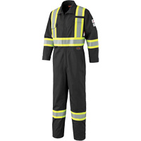 7702BK Combinaison ignifuge et r&eacute;sistant &agrave; l'arc &eacute;lectrique 88/12 FR-Tech, Taille 36, Noir, 9,7 cal/cm² - Pioneer V2540470-36
