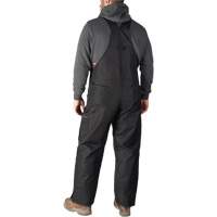 GridIron Regular Length Zip-To-Thigh Bib Overall, Men's, Large, Black - Milwaukee 261B-LR