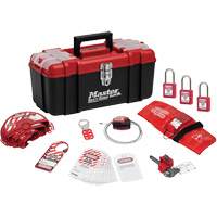 Trousse de cadenassage personnelle standard avec cadenas en thermoplastique Zenex, Ensemble Vanne, 13 composants compris - Master Lock 1457V410KA