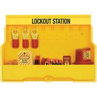 Premier Electrical Lockout Station, None Padlocks, 16 Padlock Capacity, Padlocks Not Included - Master Lock S1850EPRE