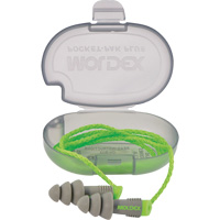 Alphas Reusable Earplugs, Corded/Uncorded, Bulk - Plastic Case, 27 dB NRR, One-Size - Moldex 6434