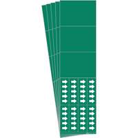 Marqueurs de tuyau avec espace vierge, Autocollant, 2-1/4" h x 2-3/4" la, Blanc/vert - Brady 7022-3C-PK