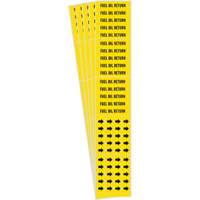 Marqueurs de tuyau Fuel Oil Return, Autocollant, 2-1/4" h x 2-3/4" la, Noir sur jaune - Brady 7116-3C-PK