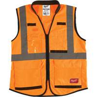 Performance Safety Vest, High Visibility Orange, Large/X-Large - Milwaukee 48-73-5092