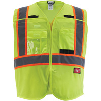 Flagman Safety Vest, High Visibility Lime-Yellow, Large/X-Large - Milwaukee 48-73-5172
