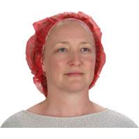 Bonnets bouffants, Polypropyl&egrave;ne, 21", Rouge - Produits de sécurité Zenith 