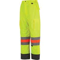 6041 Pantalon de contr&ocirc;le de la circulation pour l'hiver qu&eacute;b&eacute;cois, Polyester, 4T-Grand, Jaune lime haute visibilit&eacute; - Pioneer V1190860-4XL