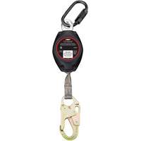 Cordage de s&eacute;curit&eacute; autor&eacute;tractable avec petit mousqueton Dynamic, 11', Polyester, Pivotant - PIP Global Safety FP2203W