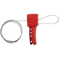 Verrou de c&acirc;ble tout usage enduit de PVC, Longueur de 8' - Brady 50943