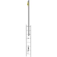 Latchways&reg; Vertical Ladder Lifeline with SRL Ladder Extension Post Kit, Stainless Steel - MSA 30915-00