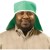 Chapeau avec couvre-nuque en coton ignifug&eacute; Weldlite, Taille unique, Vert -  