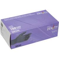 Gants jetables de calibre m&eacute;dical, Grand, Nitrile, 6 mils, Sans poudre, Noir, Classe 2 - Produits de sécurité Zenith 
