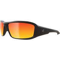 Edge Brazeau Aqua Precision Safety Glasses, Red/Mirror Lens, Anti-Scratch, ANSI Z87+/Meets/Exceeds CSA Z94.3 - Edge Safety Eyewear XBAP139