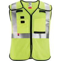Breakaway Mesh Safety Vest, Black/High Visibility Lime-Yellow, Medium/Small - Milwaukee 48-73-5211