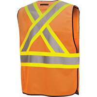 6926 Tear-Away Safety Vest, High Visibility Orange, Polyester - Pioneer V1020750-O/S