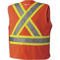 6930 Drop-Shoulder Tear-Away Surveyor's Vest, High Visibility Orange, 6X-Large/7X-Large, Polyester - Pioneer V1020951-6/7XL