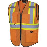 6960 Front Mesh Safety Vest, High Visibility Orange, 4X-Large, Polyester - Pioneer V1024850-4XL