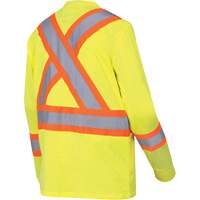 6982 Chandail de s&eacute;curit&eacute; &agrave; manches longues, Coton, Petit, Jaune lime haute visibilit&eacute; - Pioneer V1050860-S