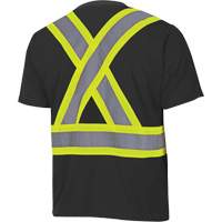 6992 Bird's-Eye Safety Shirt, Polyester, Large, Black - Pioneer V1051170-L