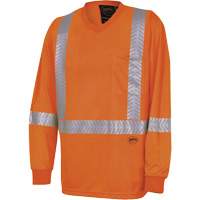 6904A Ultra-Cool Ultra-Breathable Long-Sleeved Safety Shirt, Large, High Visibility Orange - Pioneer V1052251-L