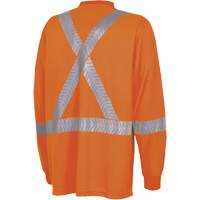 6904A Ultra-Cool Ultra-Breathable Long-Sleeved Safety Shirt, Large, High Visibility Orange - Pioneer V1052251-L