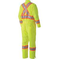 5999A Traffic Safety Coveralls, Medium, High Visibility Lime-Yellow - Pioneer V1070161-M