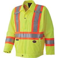 5999J Traffic Safety Jacket, Polyester, High Visibility Lime-Yellow, 5X-Large - Pioneer V1070260-5XL
