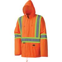 5598 Combinaison de pluie imperm&eacute;able et l&eacute;g&egrave;re, Polyester/PVC, Grand, Orange haute visibilit&eacute; - Pioneer V1080150-L