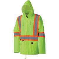 5599 Combinaison de pluie imperm&eacute;able et l&eacute;g&egrave;re, Polyester/PVC, Grand, Jaune lime haute visibilit&eacute; - Pioneer V1080160-L