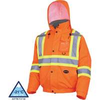 5032 Veste aviateur de s&eacute;curit&eacute; imperm&eacute;able et matelass&eacute;e pour l'hiver, Polyester, Orange haute visibilit&eacute;, Petit - Pioneer V1150250-S