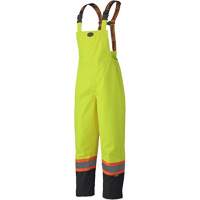 5405 Salopettes imperm&eacute;ables 300D Trilobal antid&eacute;chirure, Polyester, T-petit, Jaune lime haute visibilit&eacute; - Pioneer V1200460-XS