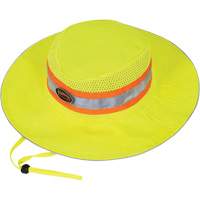 279 Chapeau de garde forestier avec sangle, Jaune lime haute visibilit&eacute;, Polyester - Pioneer V2051660-O/S
