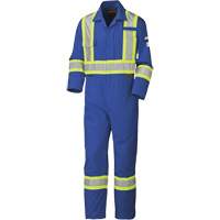 5552 Combinaison ignifug&eacute;e Flame-Gard ignifuge et contre les arcs, Taille 56, Bleu royal, 9,1 cal/cm² - Pioneer V2520010-56