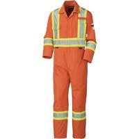 5551 Combinaison ignifug&eacute;e Flame-Gard ignifuge et contre les arcs, Taille 44, Orange haute visibilit&eacute;, 9,1 cal/cm² - Pioneer V2520050-44