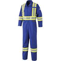 7706 Combinaison ignifuge FR-Tech avec fermetures &agrave; glissi&egrave;re aux jambes, Taille 36, Bleu royal, 9,7 cal/cm² - Pioneer V2540510-36