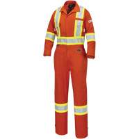 7702W Combinaison FR-Tech ignifuge/contre les arcs pour femme, Taille T-petit, Orange haute visibilit&eacute;, 10 cal/cm² - Pioneer V2541150-XS