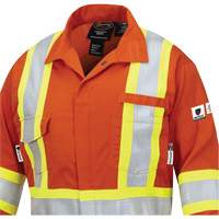 7702W Combinaison FR-Tech ignifuge/contre les arcs pour femme, Taille T-petit, Orange haute visibilit&eacute;, 10 cal/cm² - Pioneer V2541150-XS