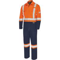 7702BB Combinaison de s&eacute;curit&eacute; FR-Tech 2 tons, Taille 36, Bleu marin/Orange, 10 cal/cm² - Pioneer V2541350-36