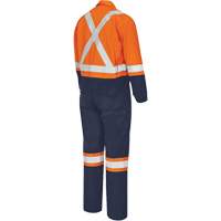 7702BB Combinaison de s&eacute;curit&eacute; FR-Tech 2 tons, Taille 36, Bleu marin/Orange, 10 cal/cm² - Pioneer V2541350-36