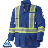 5523 Flame-Resistant Safety Parka, Small, Royal Blue, 58 cal/cm² - Pioneer V2560210-S