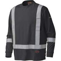 340SFA Chemise de s&eacute;curit&eacute; &agrave; manches longues ignifuge, Petit, Noir - Pioneer V2580470-S